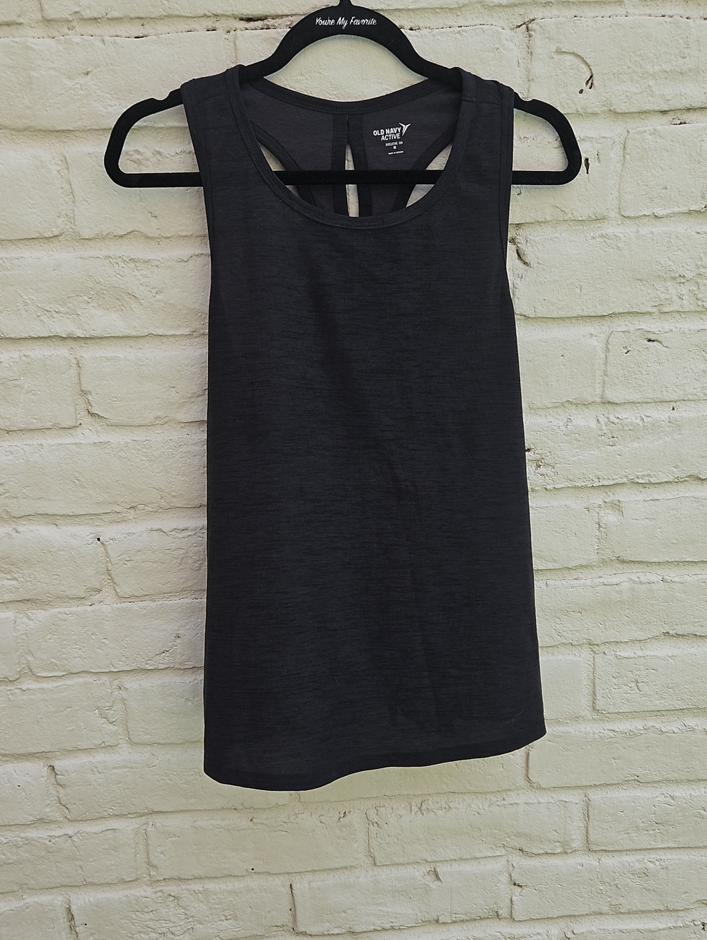Old Navy Active Gray Racerback Tank Top With Peep Back
